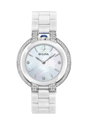 Bulova Ladies Rubaiyat Diamond watch Silver