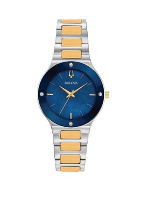 Bulova 2 Tone Stainless Steel Millenia Bracelet Watch