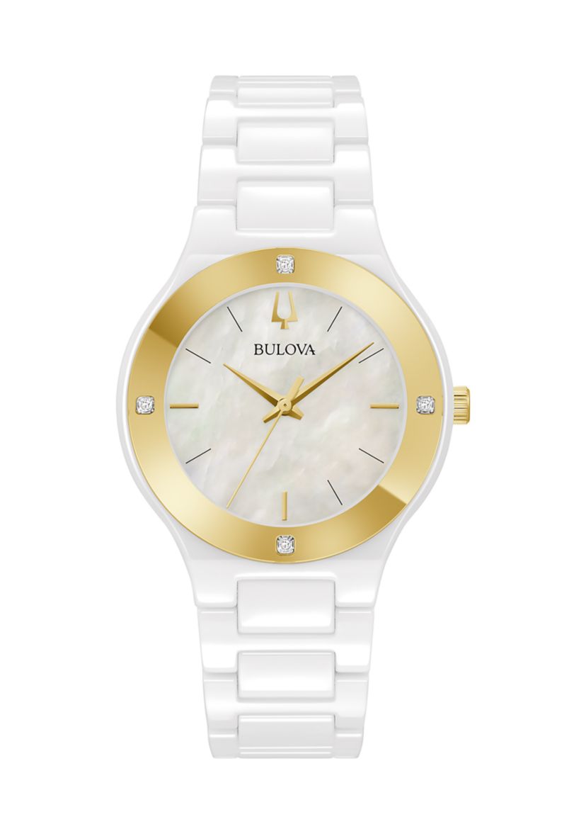 Womens Modern Millennia White Ceramic Bracelet Watch