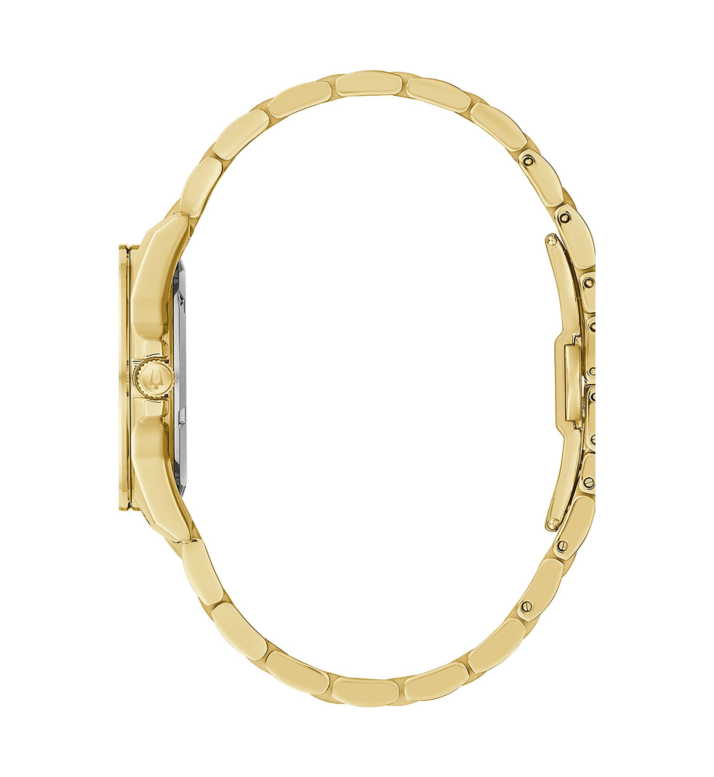 Womens Diamond Marine Star Gold Tone Stainless Steel Bracelet Watch
