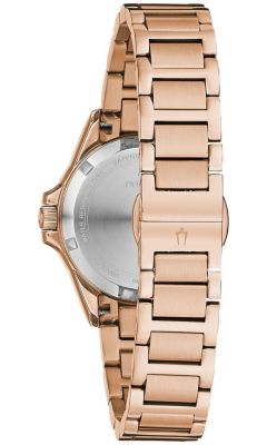 Bulova Women's Marine Star Diamond Rose Gold-tone Stainess Steel Bracelet Watch, 32mm