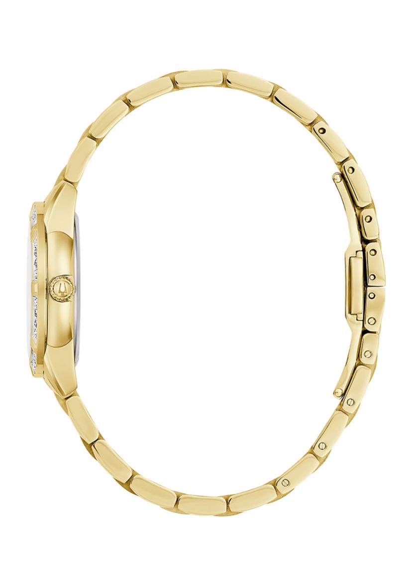 Womens 28 Millimeter Classic Sutton Gold-Tone Bracelet Watch 