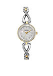 Womens Crystal Infinity Necklace and Watch Set