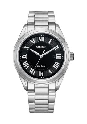 Citizen Men's Arezzo Silver Tone Stainless Steel Bracelet Watch