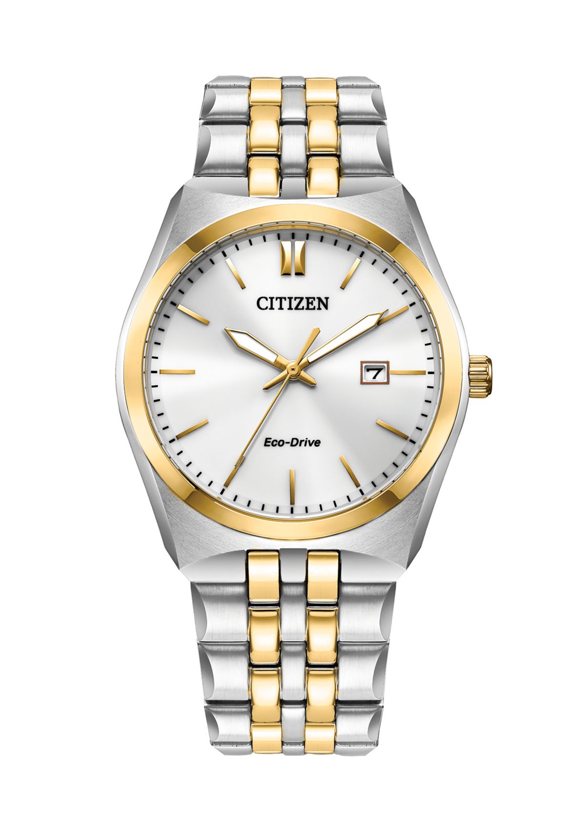 Eco-Drive Mens Corso Two Tone Stainless Steel Bracelet Watch - 40 Millimeter