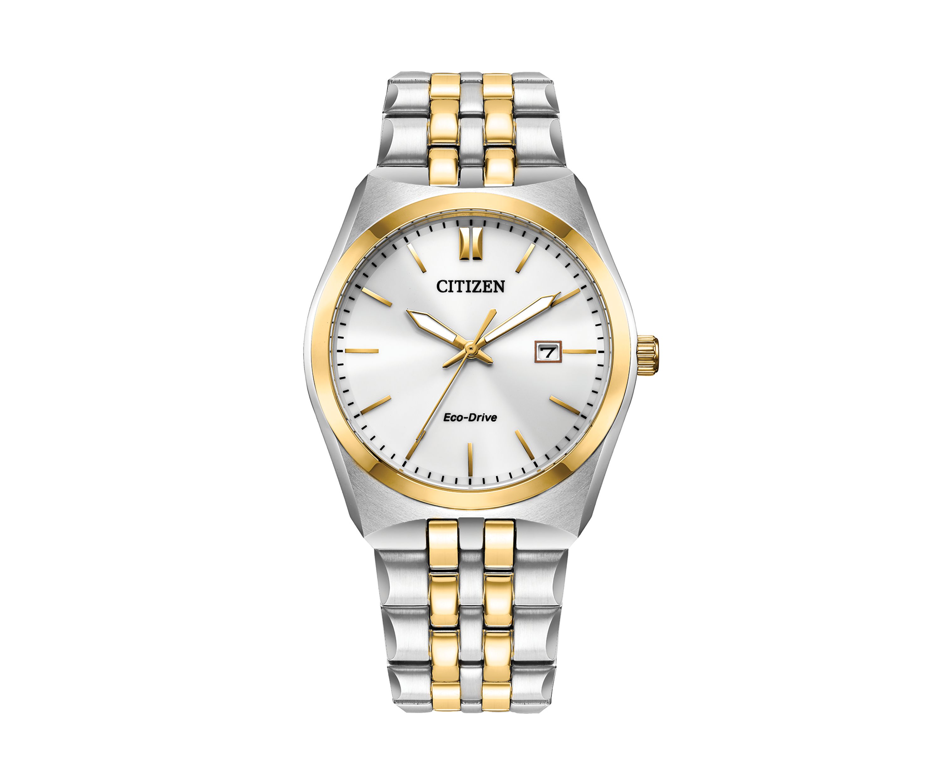 Eco-Drive Mens Corso Two Tone Stainless Steel Bracelet Watch - 40 Millimeter