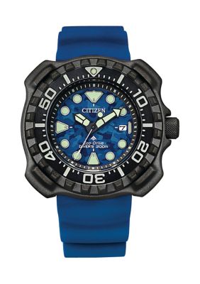 Citizen Eco-Drive Men's Promaster Dive Camo Dial Blue Strap Watch, 47mm