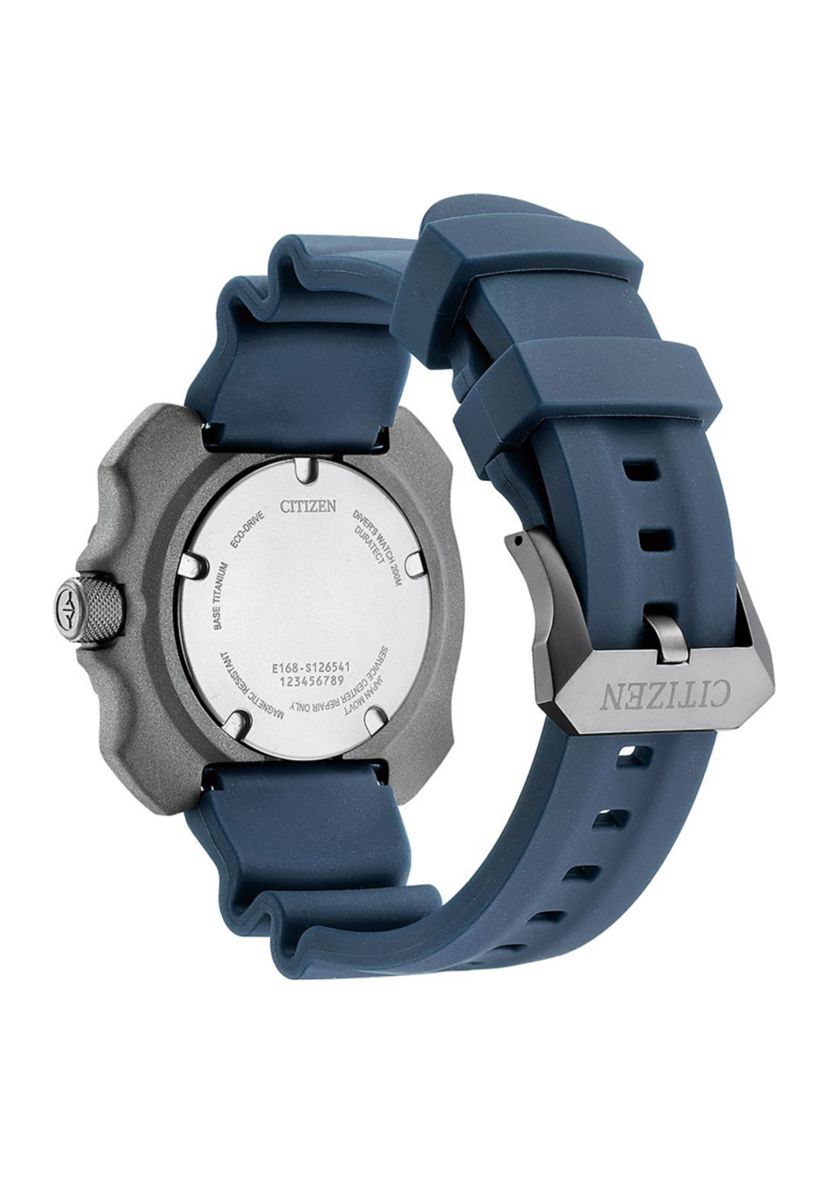 Citizen Eco-Drive Mens Promaster Dive Camo Dial Blue Strap Watch, 47mm