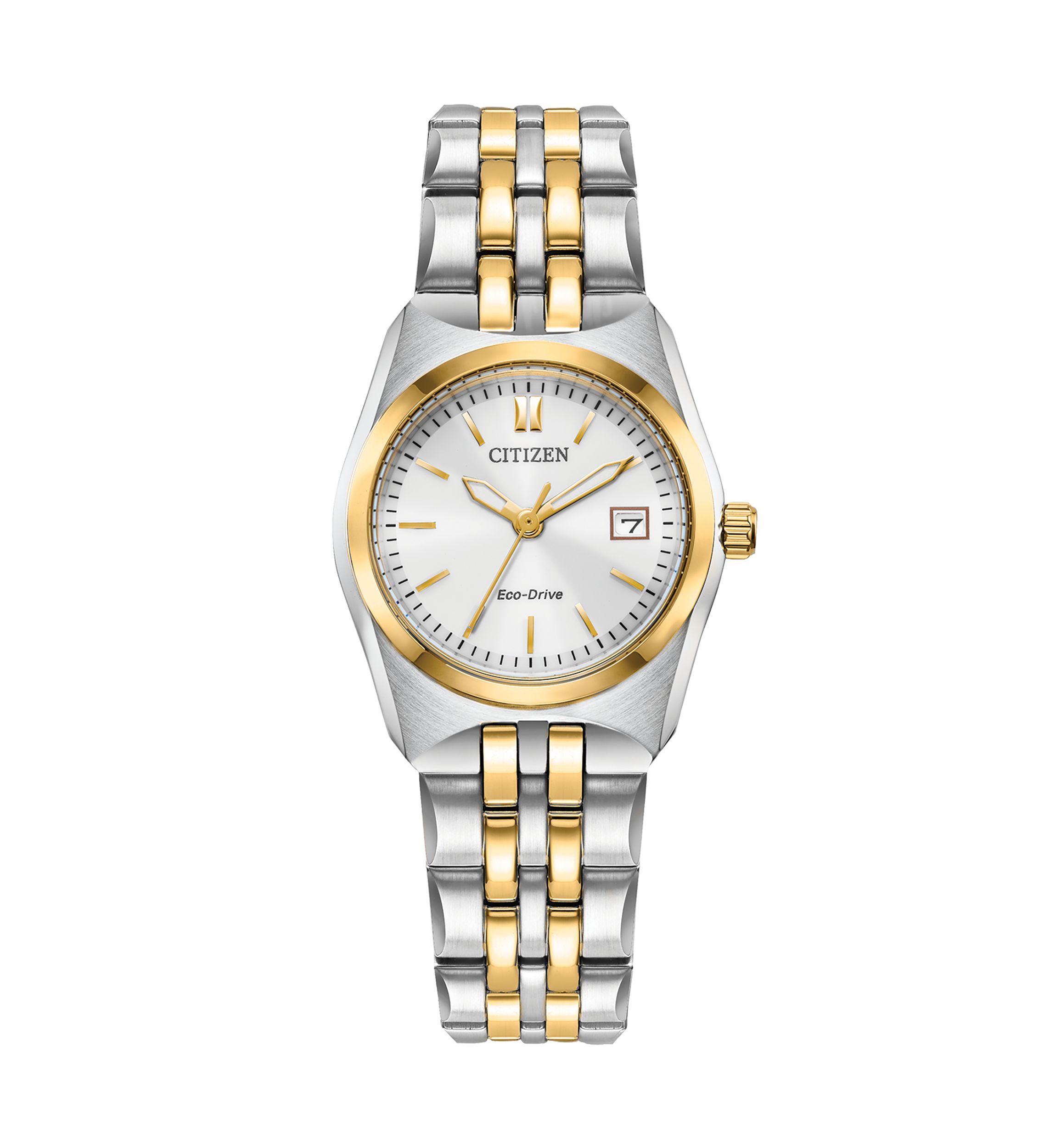 Eco-Drive Womens Corso Two Tone Stainless Steel Bracelet Watch - 28 Millimeter