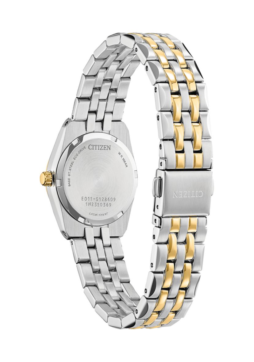 Eco-Drive Womens Corso Two Tone Stainless Steel Bracelet Watch - 28 Millimeter