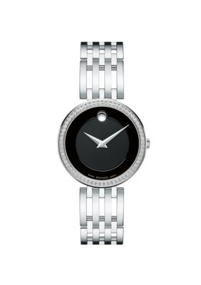 Movado Stainless Steel Women's Esperanza Watch, Black -  0885997192064