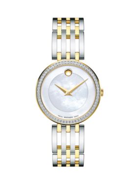 Movado Two-Tone Stainless Steel Esperanza Bracelet Watch -  0885997208994