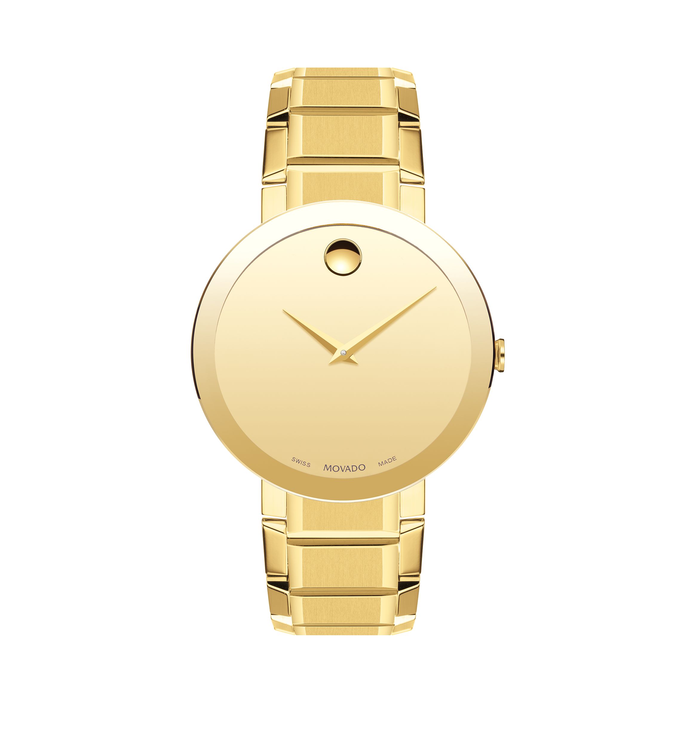 Gold-Tone Stainless Steel Sapphire Bracelet Watch