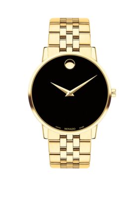 Movado Men's Yellow Gold PVD-Finished Stainless Steel Museum Classic Bracelet Watch -  54002800607203