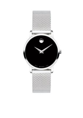 Movado Women's Stainless Steel Classic Museum Mesh Bracelet Watch -  54002800607220