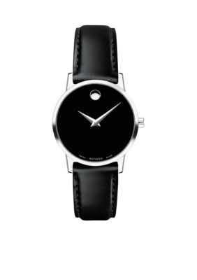 Movado Women's Stainless Steel Museum Classic Watch, Black -  0885997279857