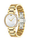 Womens Swiss Modern Classic 1/4 ct. t.w. Diamond  Gold PVD Stainless Steel Bracelet Watch 