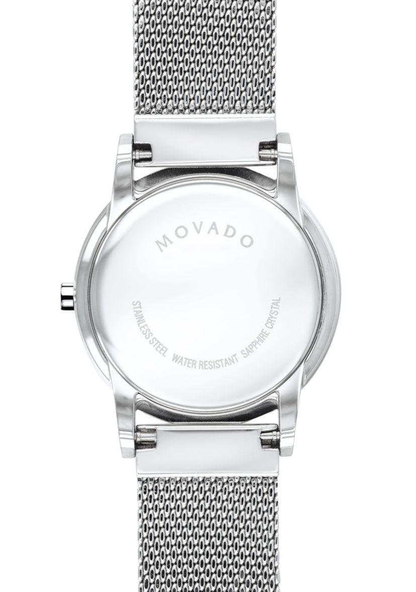 Womens 28 Millimeter Stainless Steel Museum Classic Bracelet Watch