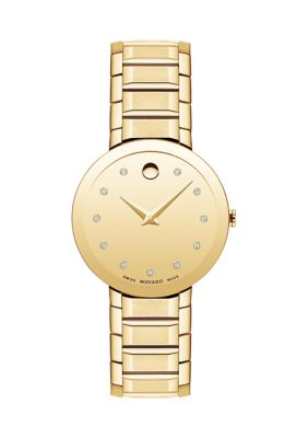 Movado Women's Sapphire Yellow Dial Bracelet Watch