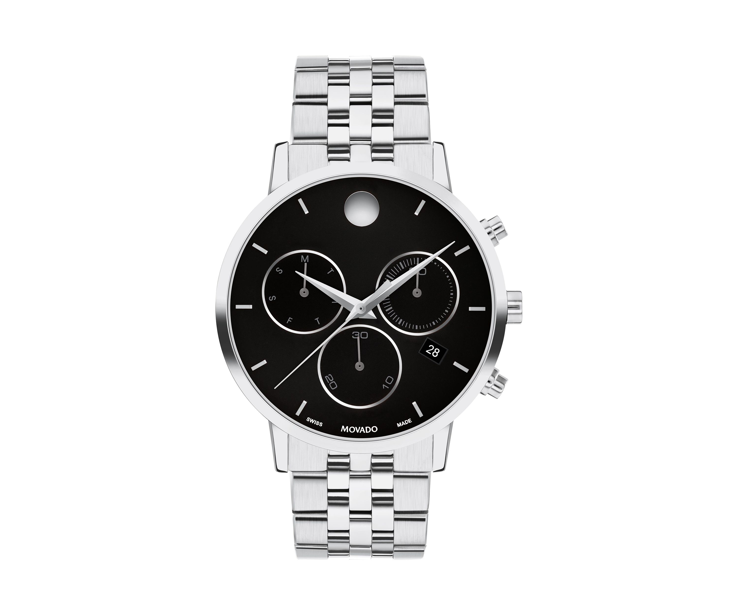 Mens Core Museum Classic Chrono Sterling Silver Bracelet