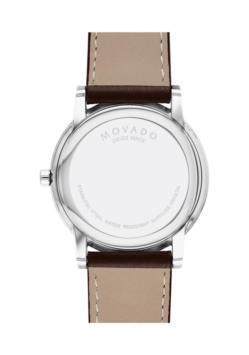 Mens Gold Tone Watch with Silver Dial