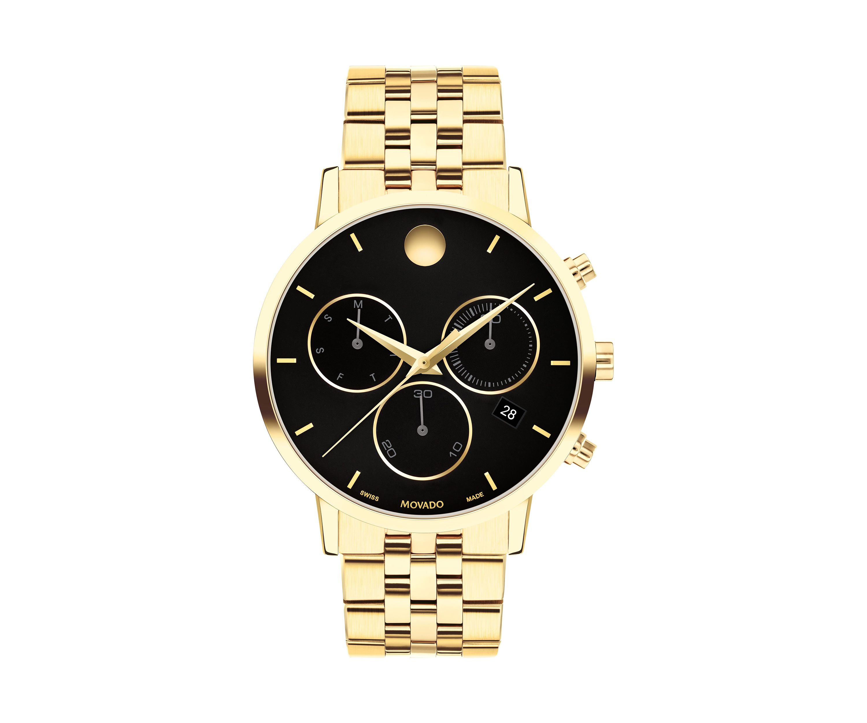 Mens Core Museum Classic Chrono Gold Bracelet