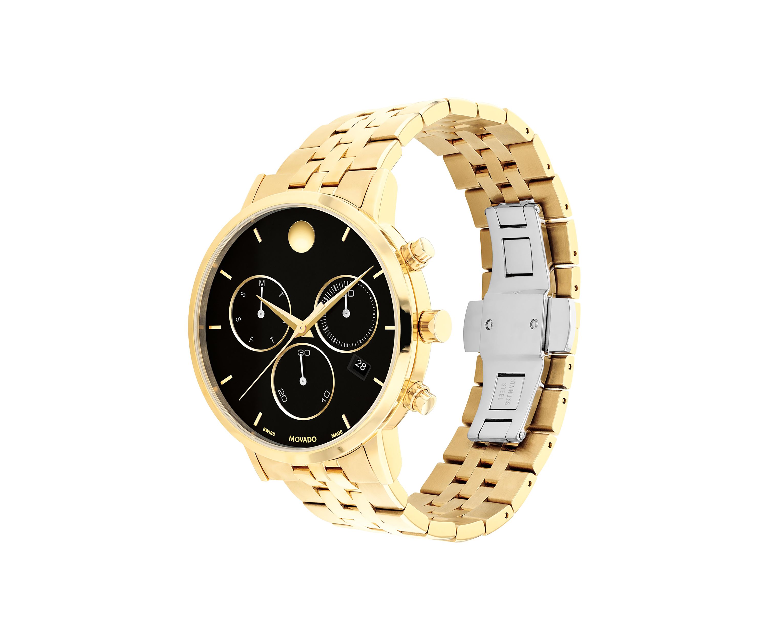 Mens Core Museum Classic Chrono Gold Bracelet