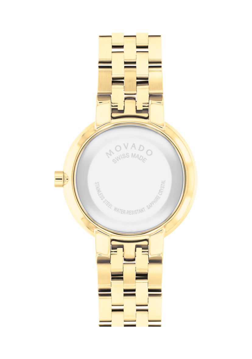 Womens Museum Classic Multi Link Gold Watch
