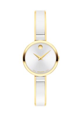 Movado Ladies Moda Museum Dial Watch Silver
