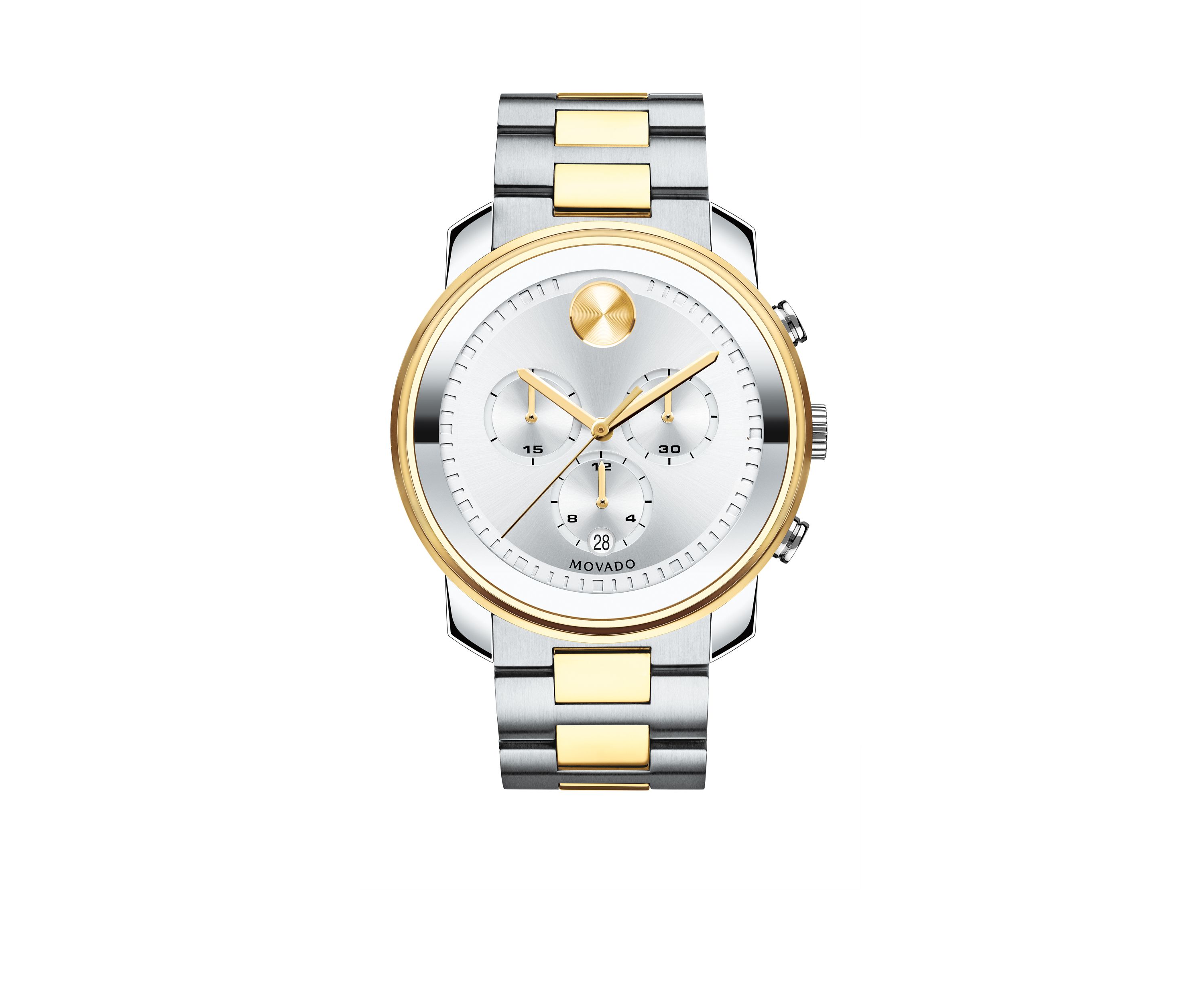 Mens Stainless Steel Bold Chronograph Watch