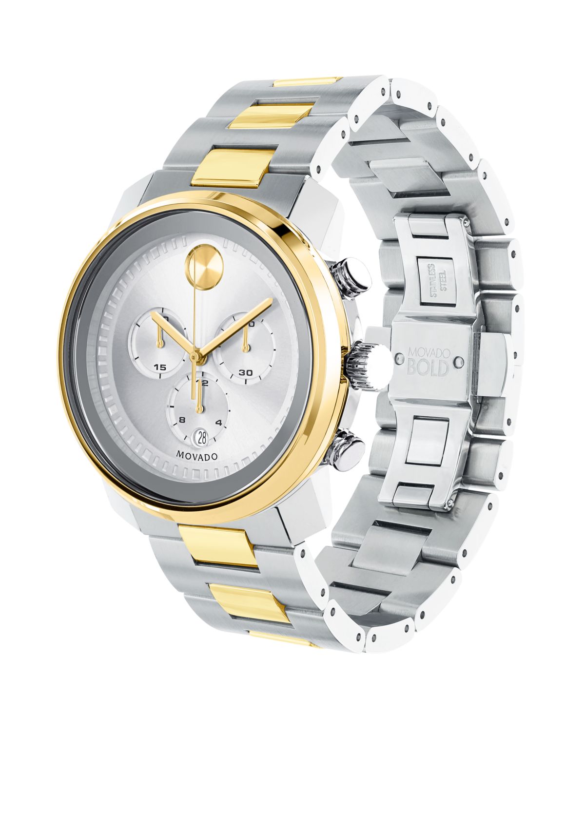 Mens Stainless Steel Bold Chronograph Watch