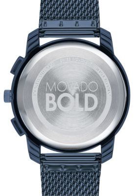 Men's 42 Millimeter Stainless Steel Bold Mesh Bracelet Watch