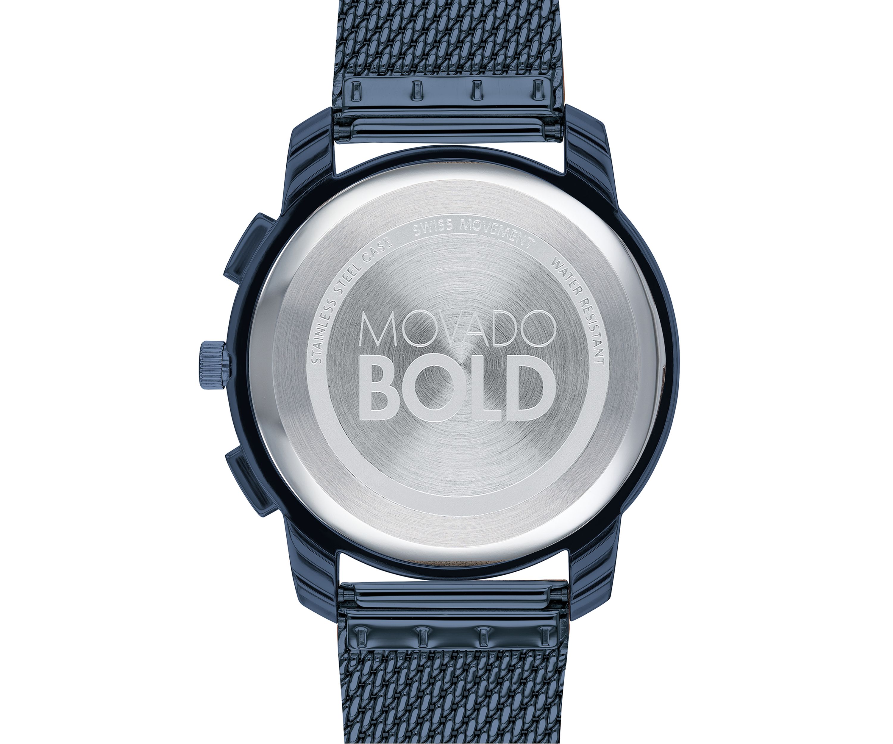 Mens 42 Millimeter Stainless Steel Bold Mesh Bracelet Watch