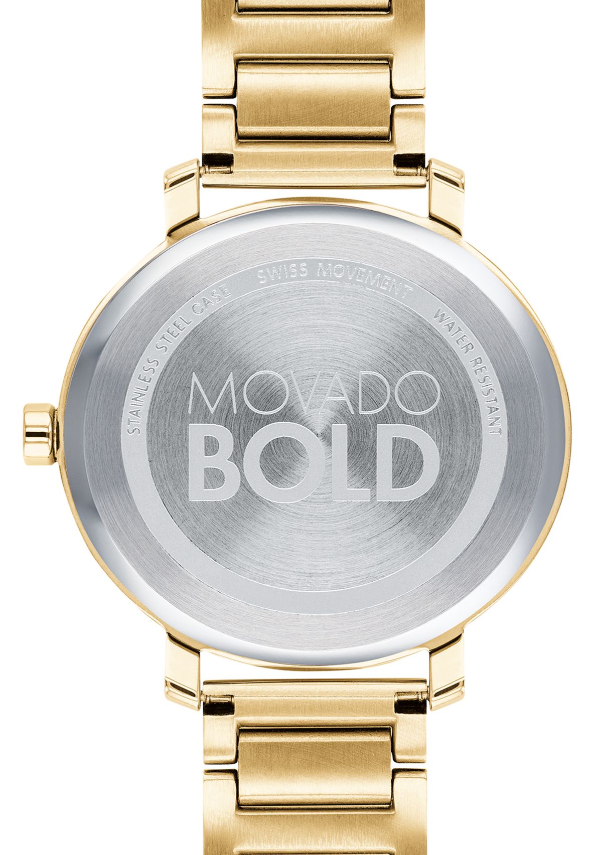 Womens Gold Ion-Plated Stainless Steel Bold Bracelet Watch