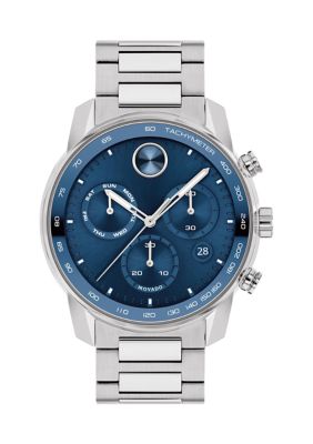 Movado Men's Bold Blue Dial Bracelet Watch