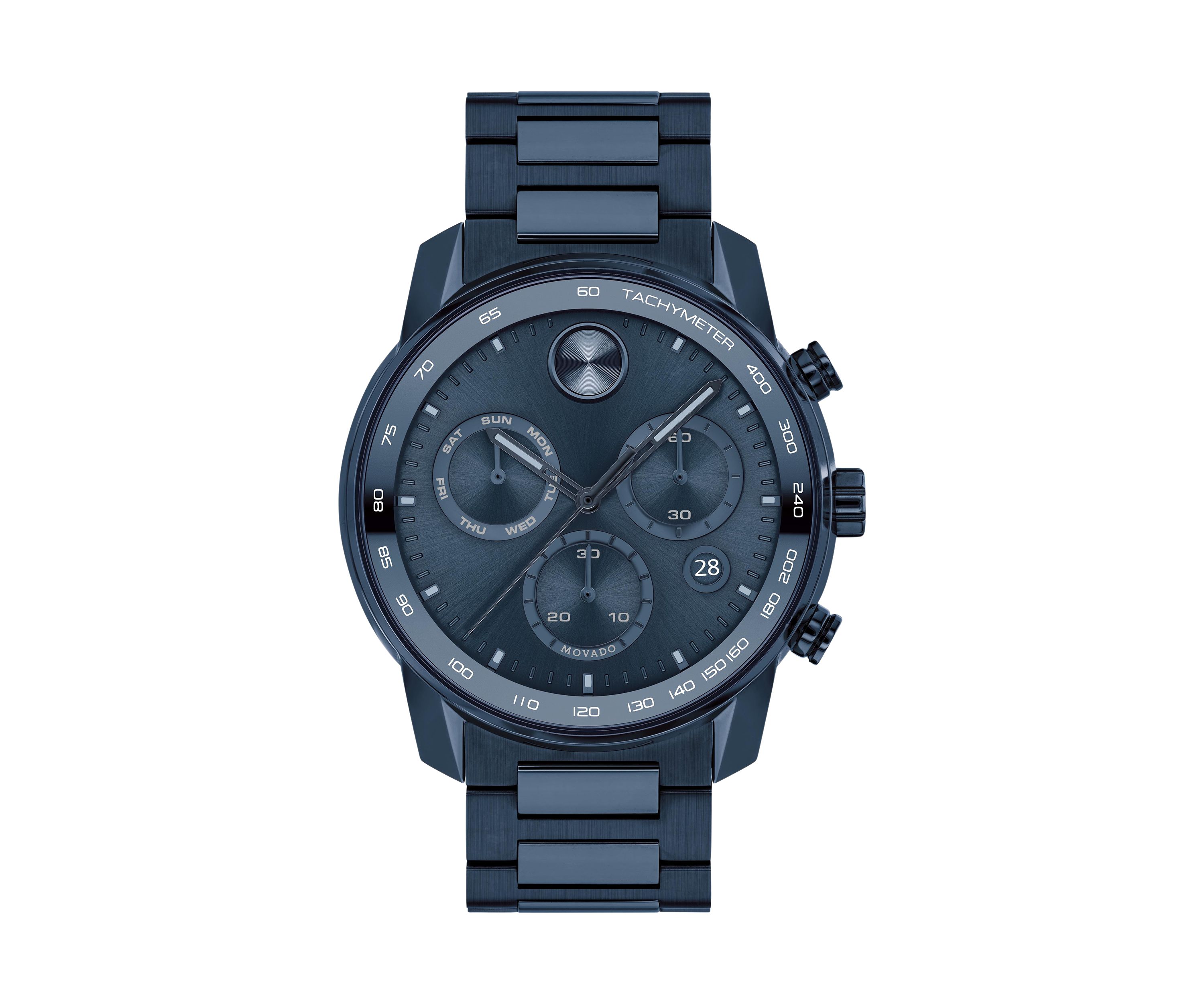 Mens Bold Dark Blue Bracelet Watch