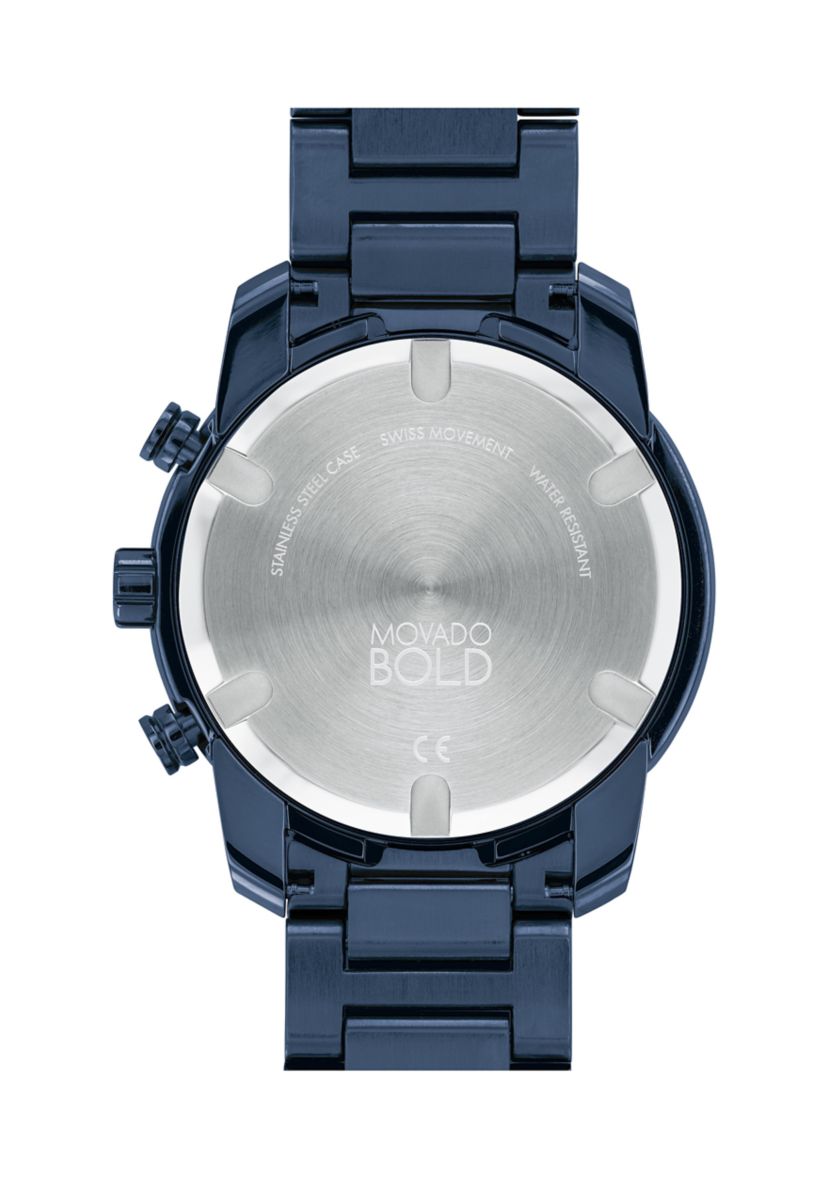 Mens Bold Dark Blue Bracelet Watch