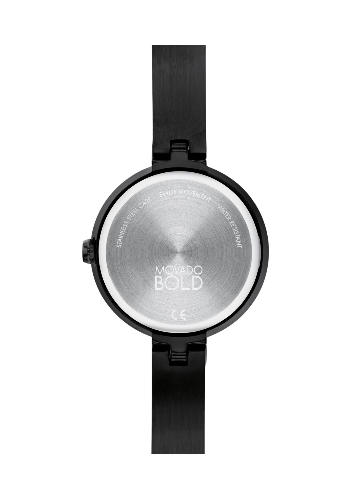 Bold Black Dial Bangle Watch