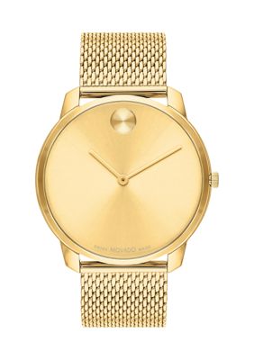 Movado Men's Bold Thin 42 Millimeter Yellow Gold Watch -  0885997452144