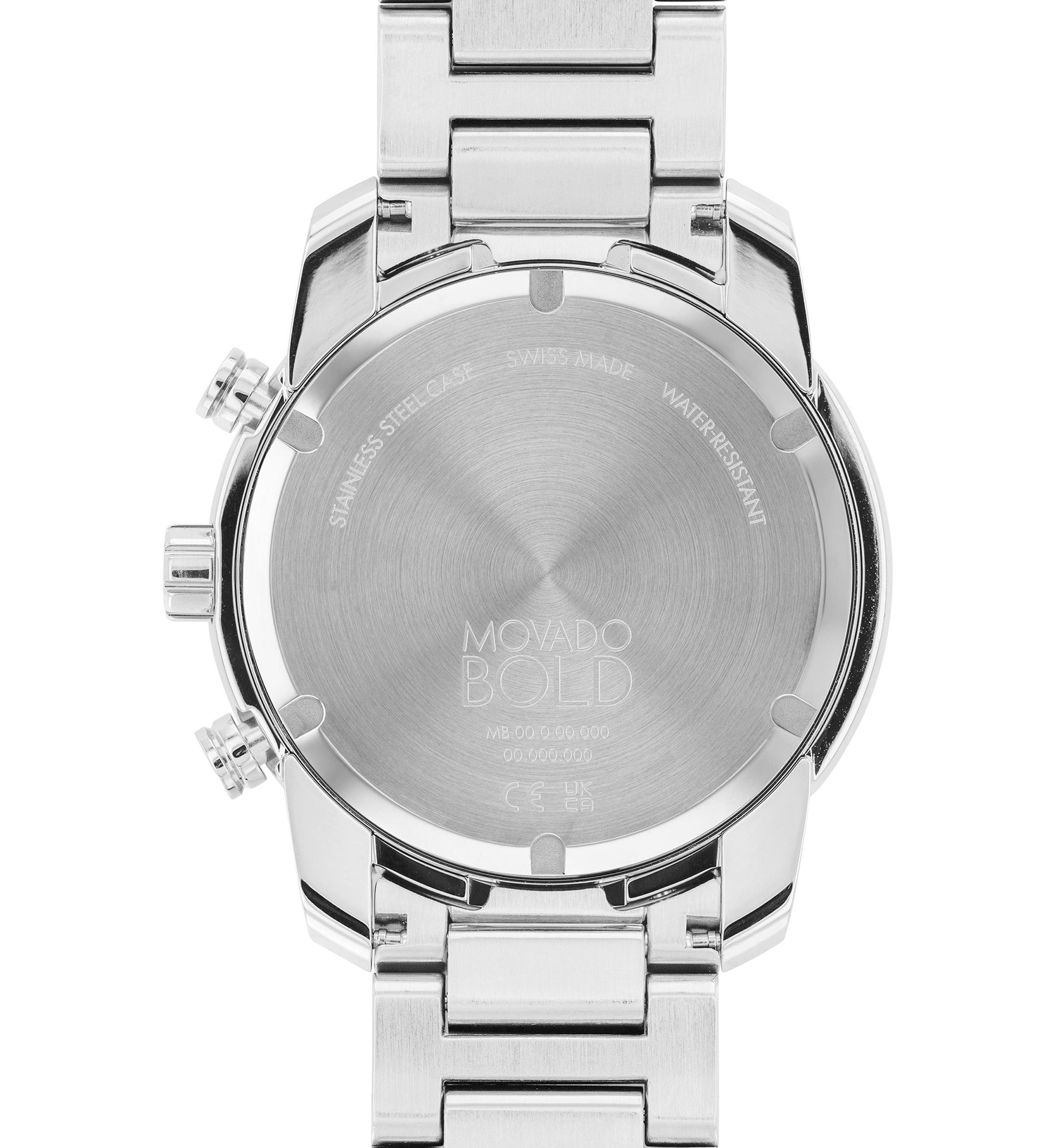 44 Millimeter Stainless Steel Chronograph Watch