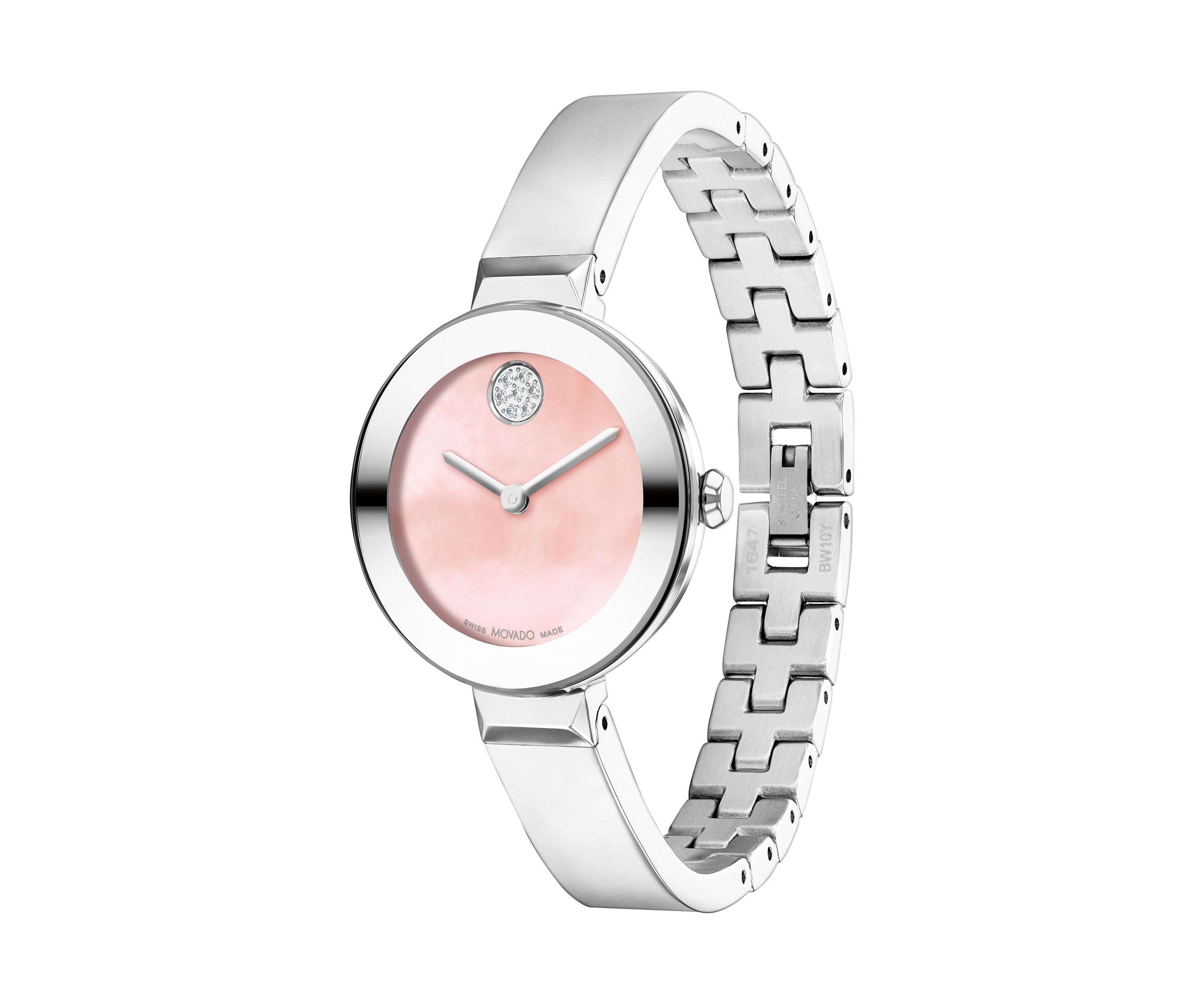 Pink Dial Bangle Watch 