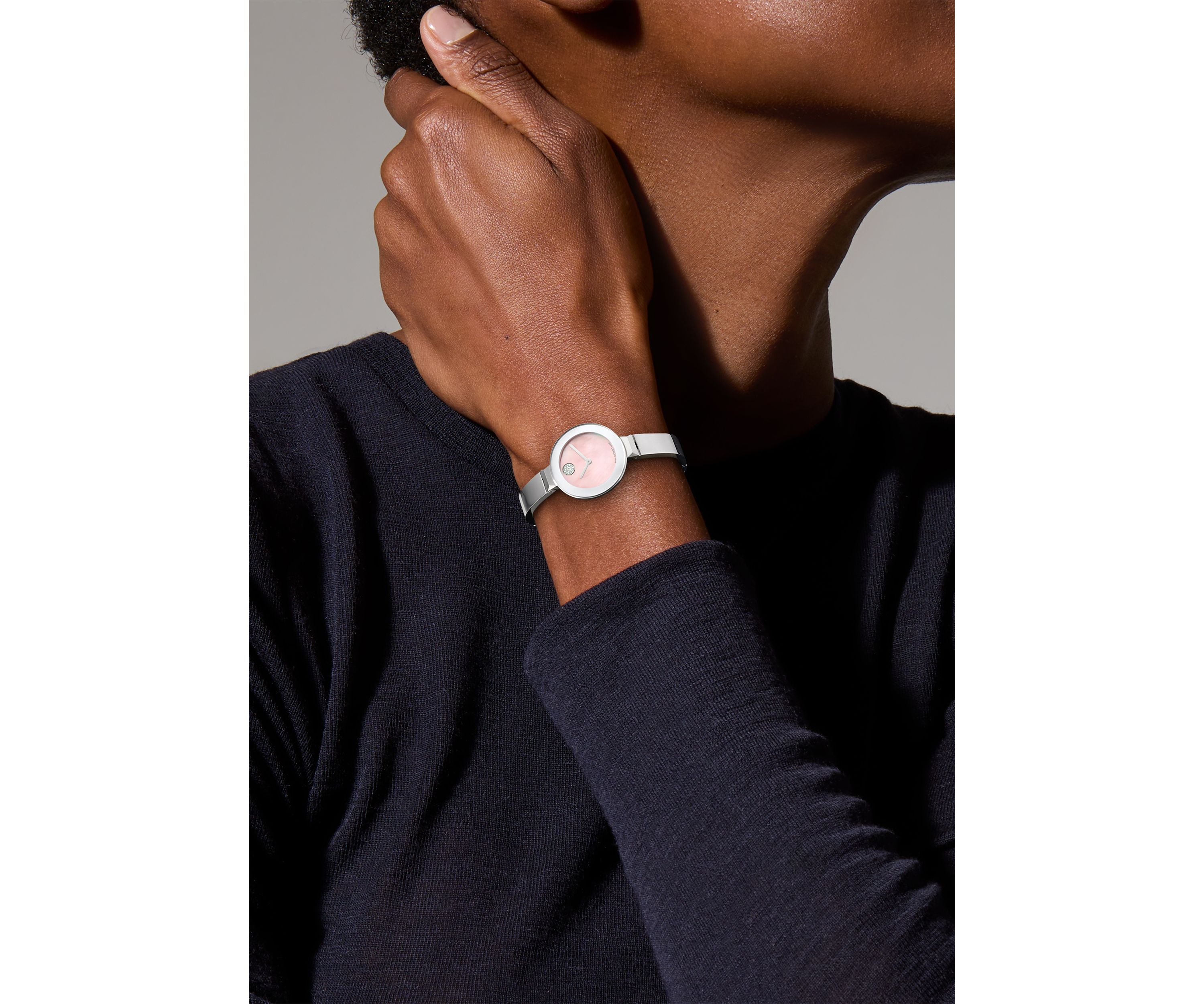 Pink Dial Bangle Watch 