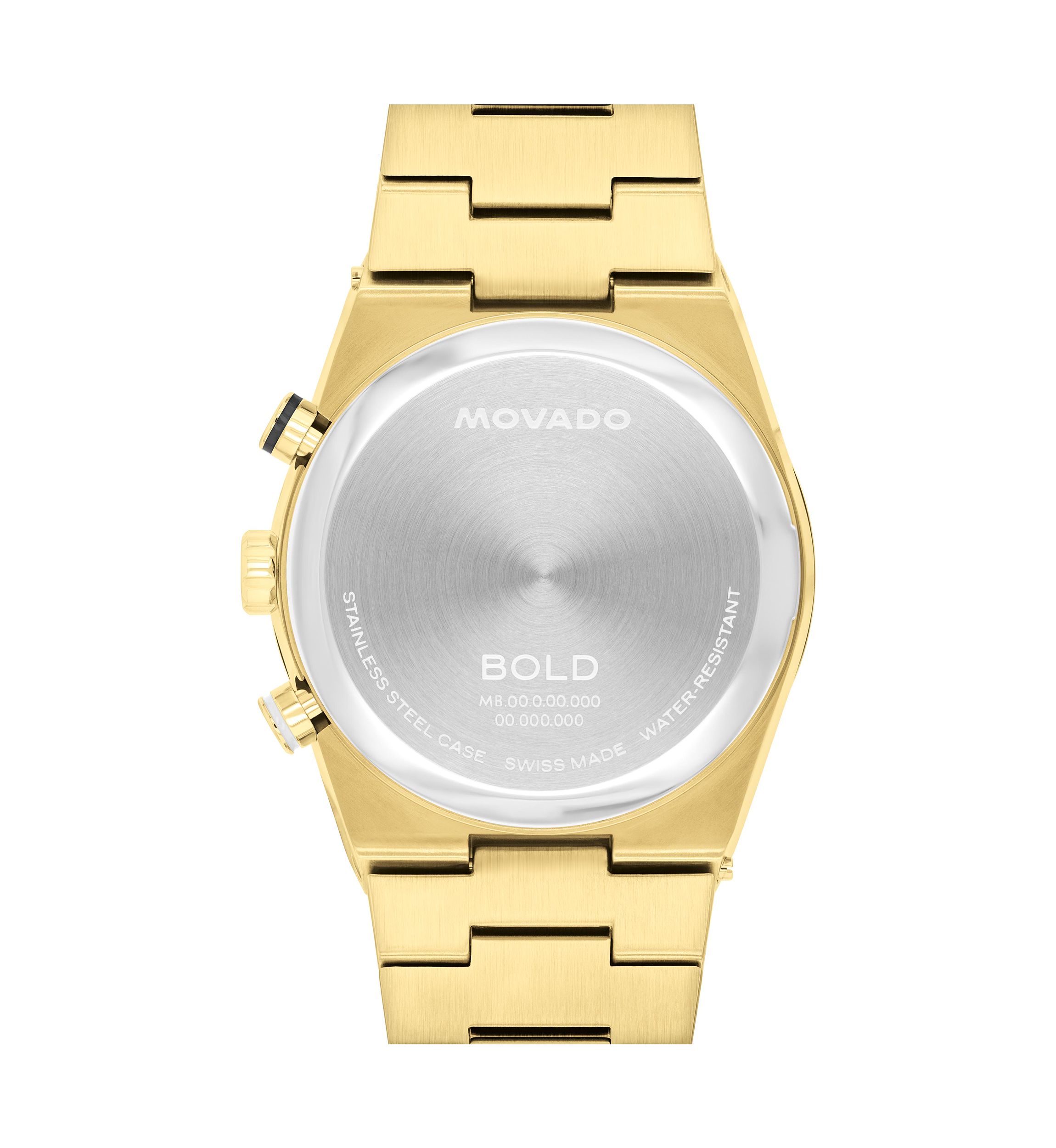 Bold Quest Black Chronograph Gold Tone Watch