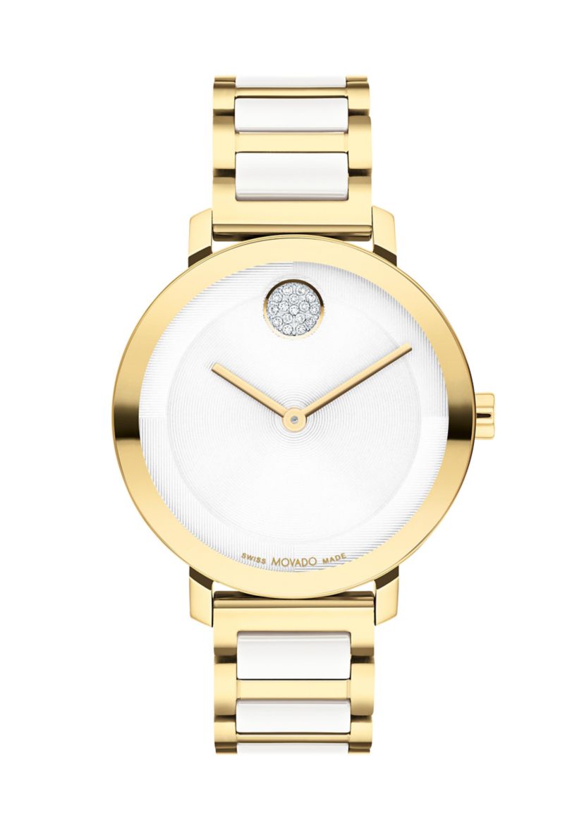 LDS Bold Evolution 34 Millimeter Gold Steel Watch