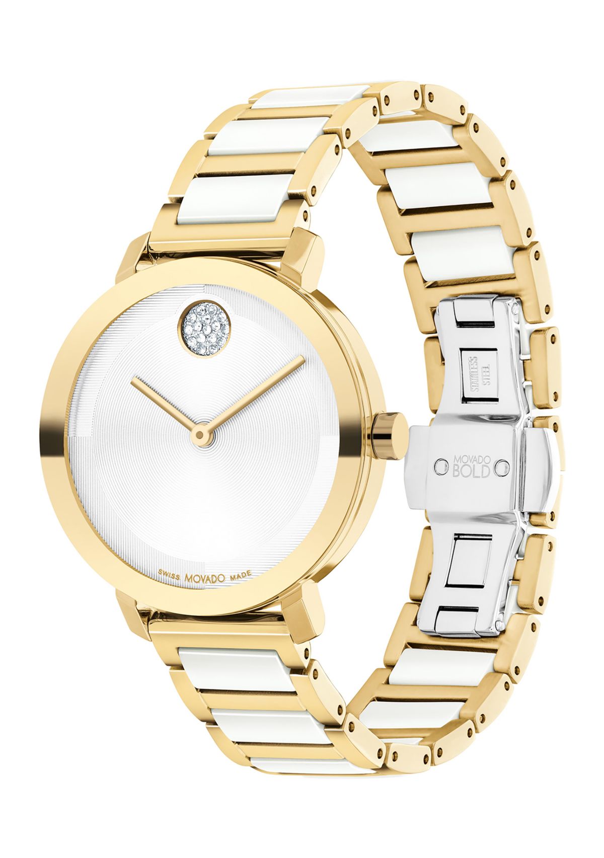 LDS Bold Evolution 34 Millimeter Gold Steel Watch