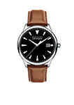 Mens Heritage Series Caledoplan Brown Leather Watch