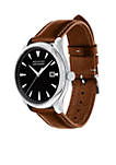 Mens Heritage Series Caledoplan Brown Leather Watch