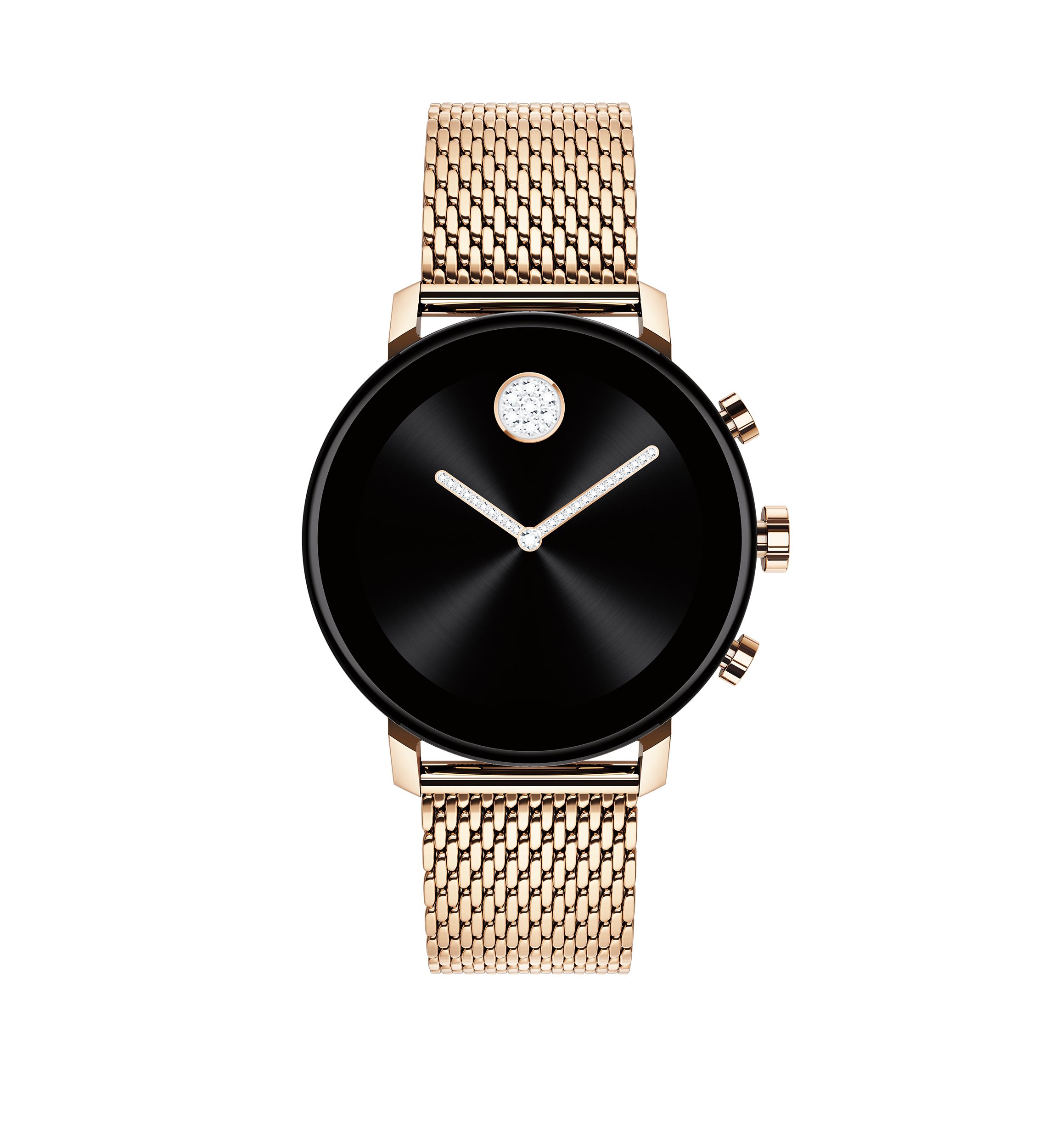 Womens Rose Gold Ion Plated Stainless Steel Connect 2.0 Smartwatch 