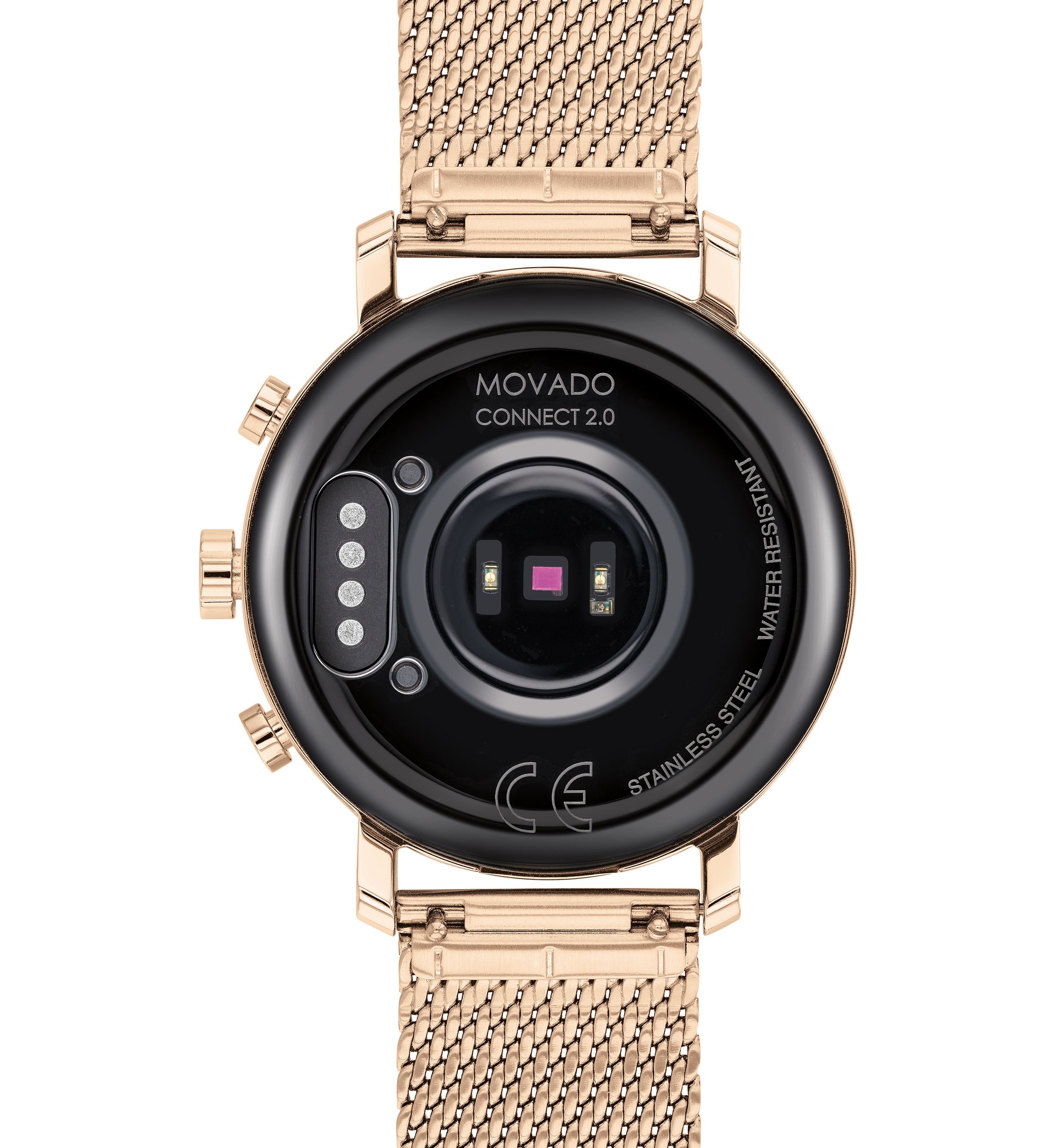 Womens Rose Gold Ion Plated Stainless Steel Connect 2.0 Smartwatch 