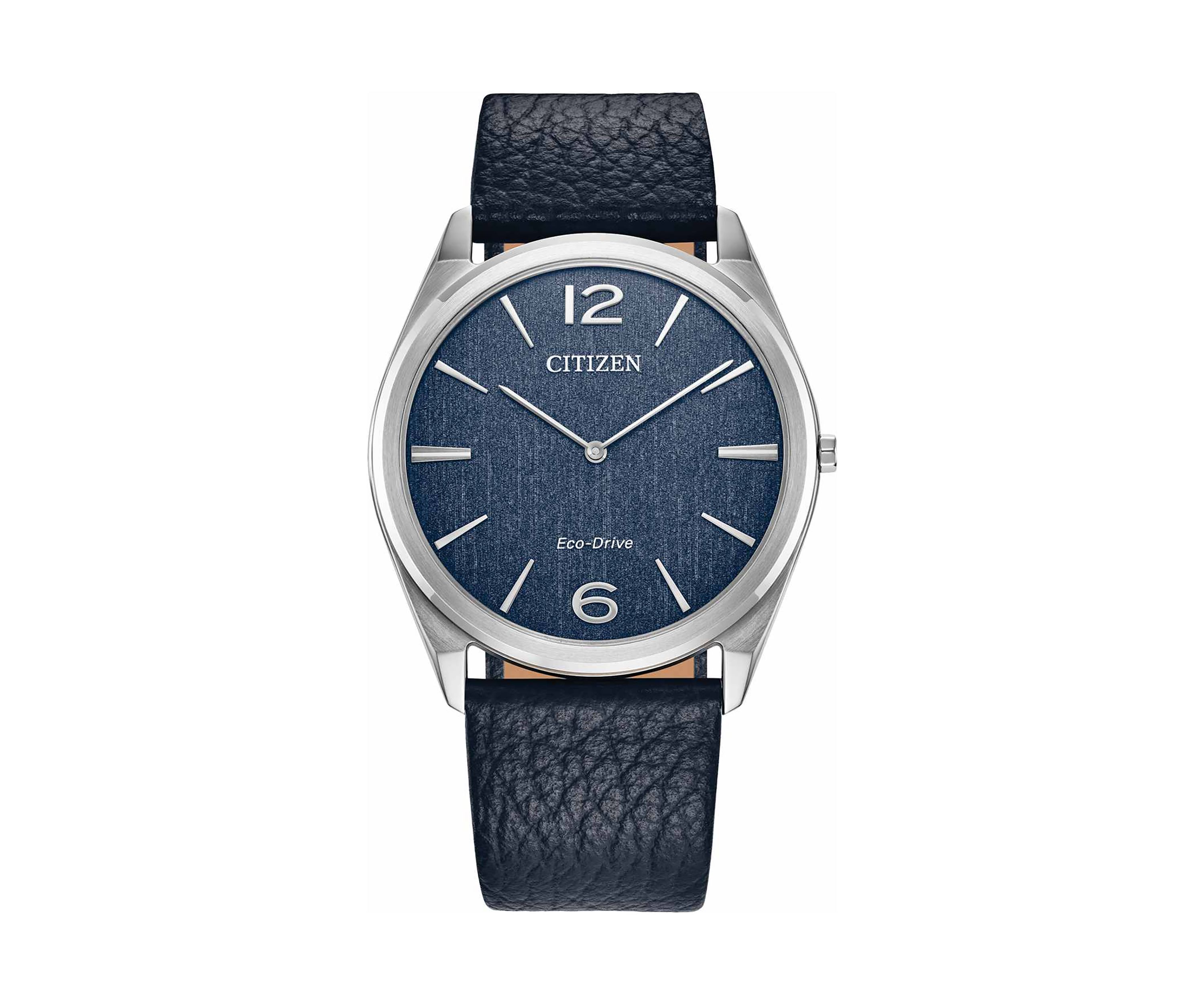 Citizens Unisex Classic Eco Blue Leather Strap Watch